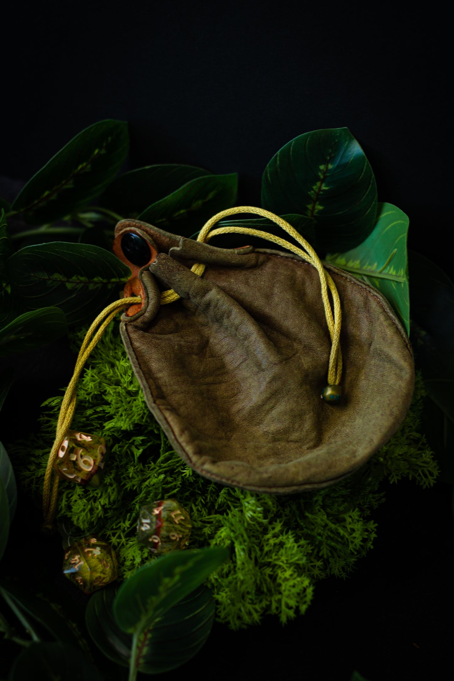 Leather Drawstring Bag