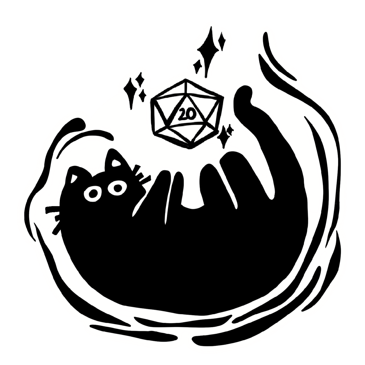 D20 Cat Sticker